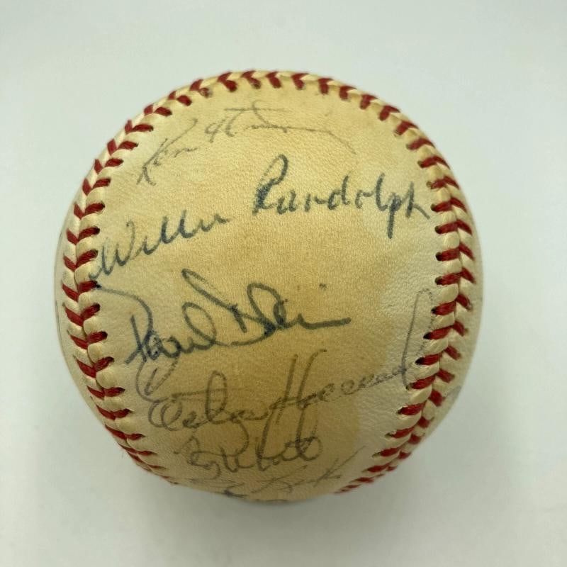 1977 NY Yankees World Series Champs Team Signed Baseball Thurman Munson PSA DNA - 5