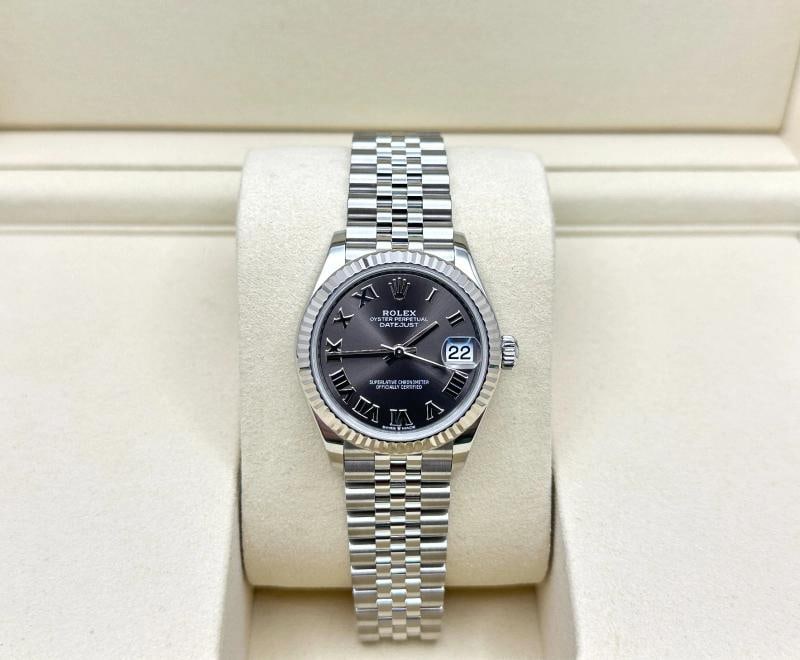 2026 Service Card Rolex Datejust 31 Midsize 278274 Dark Grey Dial 18K Gold Steel - 2