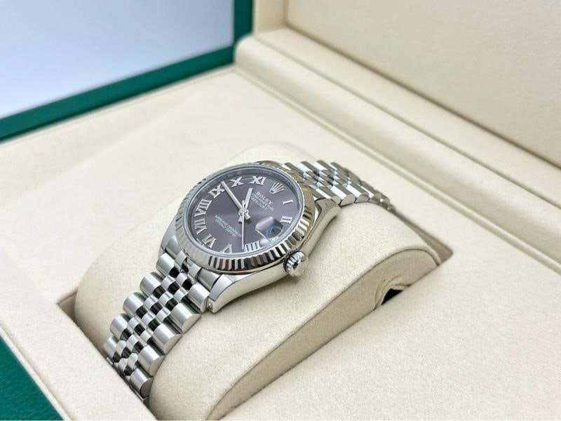 2026 Service Card Rolex Datejust 31 Midsize 278274 Dark Grey Dial 18K Gold Steel - 3