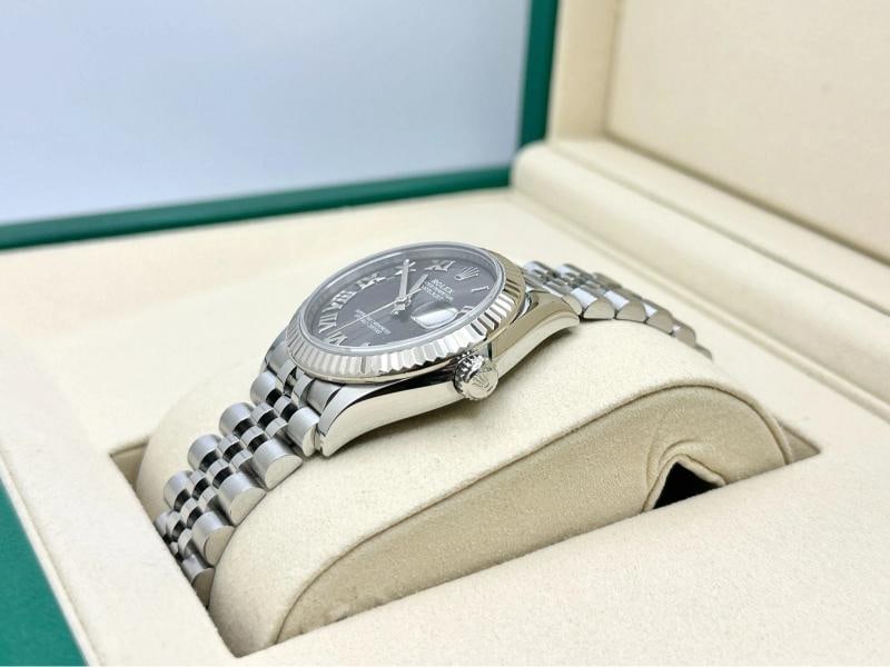 2026 Service Card Rolex Datejust 31 Midsize 278274 Dark Grey Dial 18K Gold Steel - 4