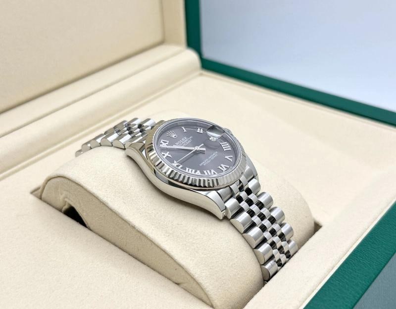 2026 Service Card Rolex Datejust 31 Midsize 278274 Dark Grey Dial 18K Gold Steel - 5
