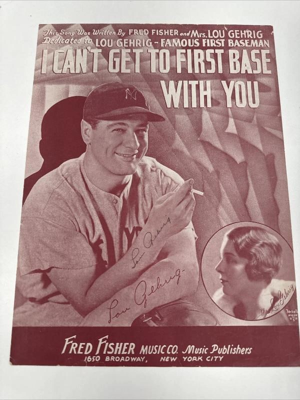 Lou Gehrig Signed 1936 Sheet Music Photo PSA DNA Graded 9 MINT - 4