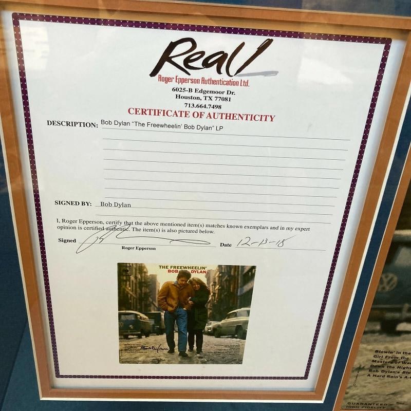 Bob Dylan Signed Autographed The Freewheelin' Album Record With PSA DNA COA - 7