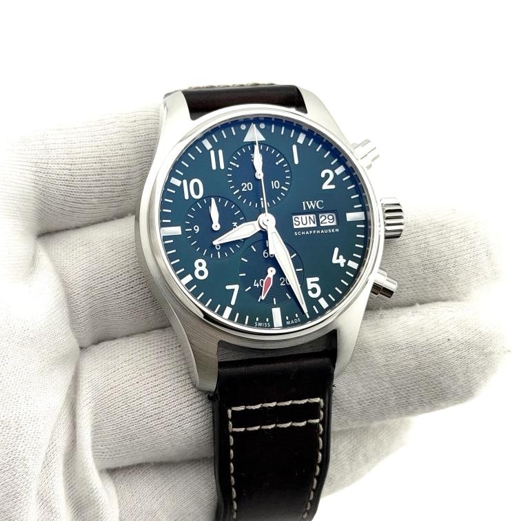 IWC Pilot Chronograph 41 IW388103 41mm Green Dial Stainless Steel Box Paper - 4
