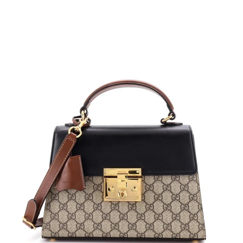 Gucci Padlock Top Handle Bag GG Coated Canvas and Leather Small (1 of 6)