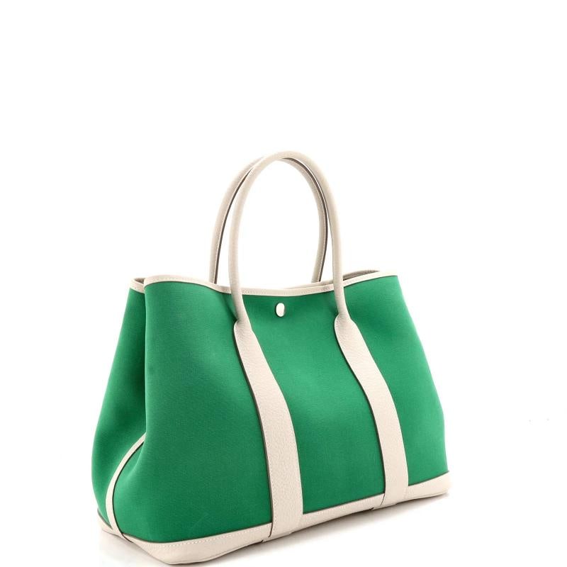 Hermes Garden Party Tote Toile and Leather 36 - 2