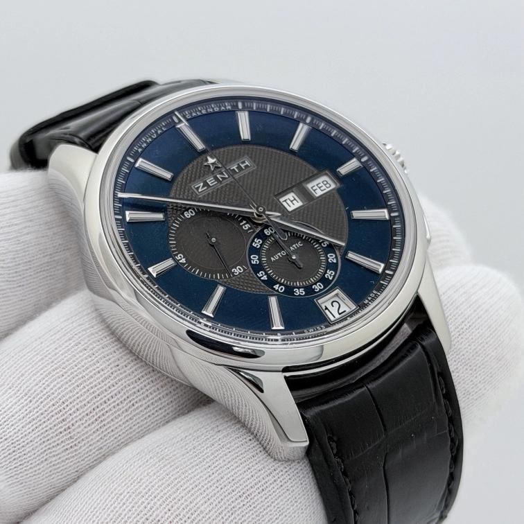 Zenith El Primero Winsor Annual Calendar 03.2070.4054 42mm Blue Dial Steel - 2