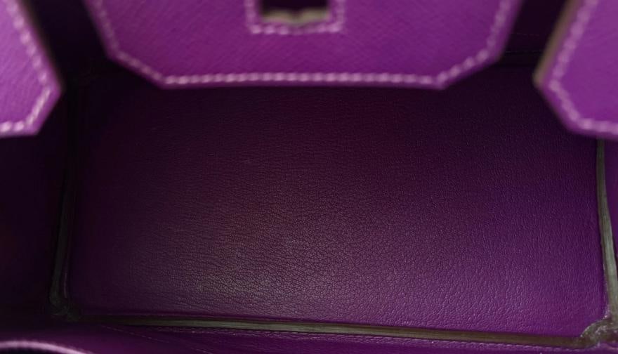 Hermes Birkin 30 Anemone Purple Epsom Leather Palladium Hardware - 10