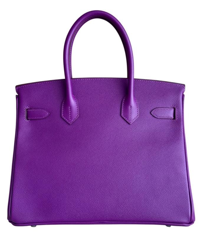 Hermes Birkin 30 Anemone Purple Epsom Leather Palladium Hardware - 4