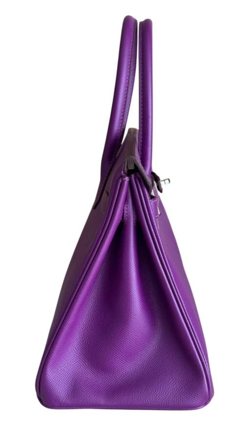 Hermes Birkin 30 Anemone Purple Epsom Leather Palladium Hardware - 8