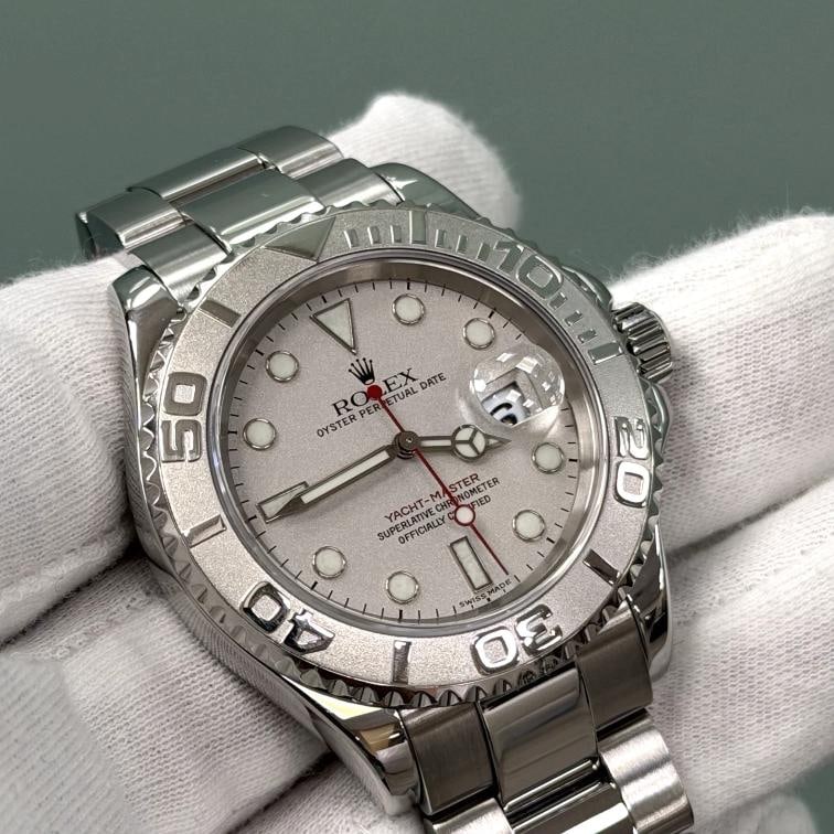 Rolex Yacht Master 16622 40mm Platinum Dial Platinum Bezel Stainless Steel - 3