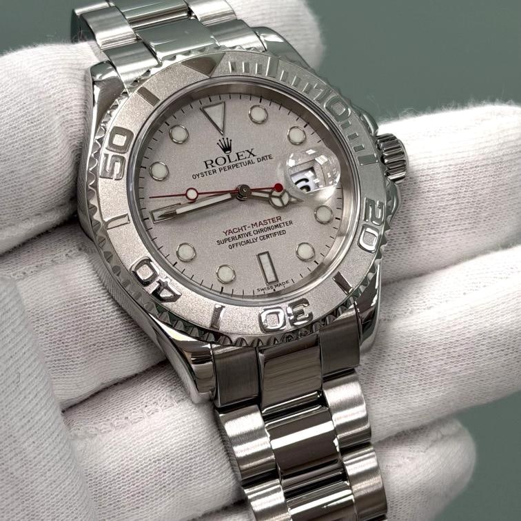 Rolex Yacht Master 16622 40mm Platinum Dial Platinum Bezel Stainless Steel - 4