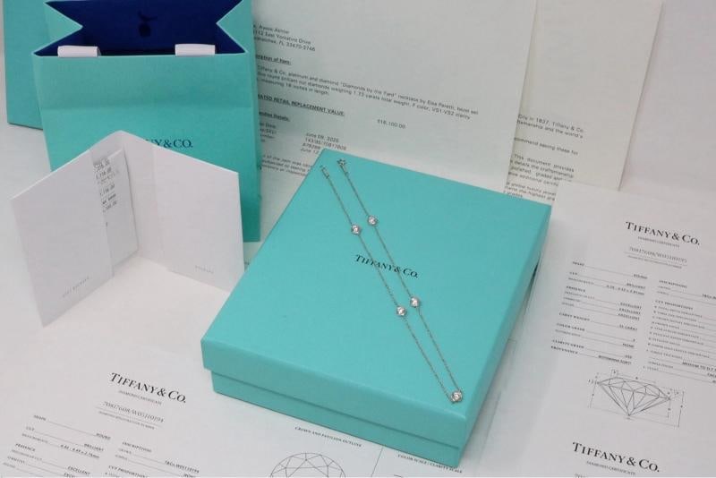 Tiffany & Co Peretti Platinum 1.73ct Diamond By The Yard Necklace F VS1 $17K - 12