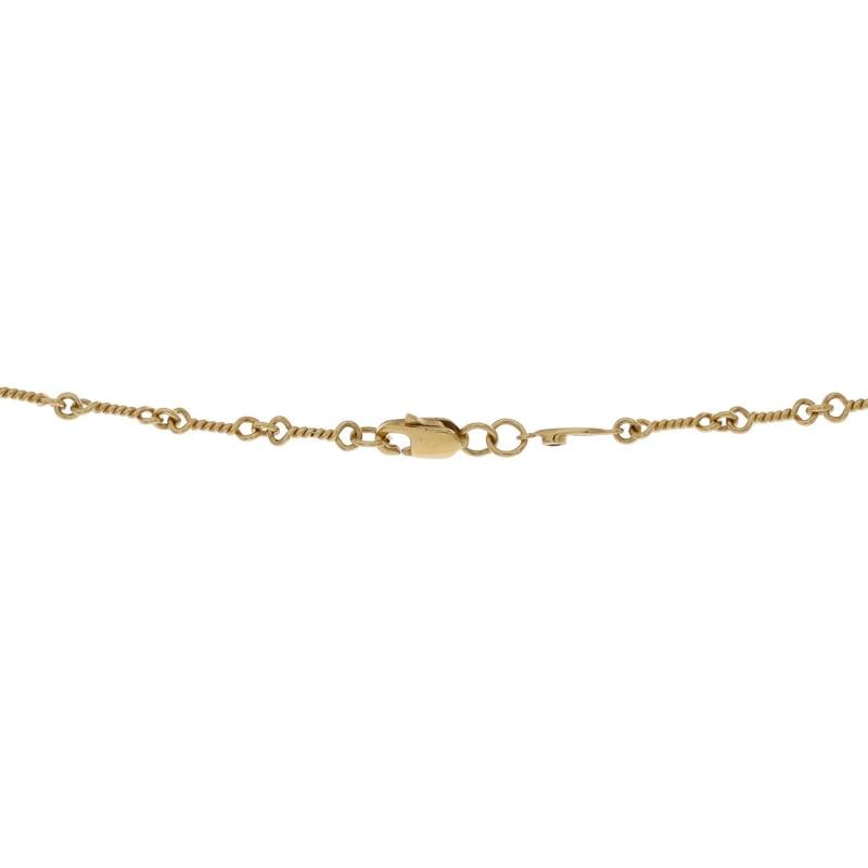 Roberto Coin Diamonds By The Inch 7 Station Dog Bone Necklace 18K Yellow Gold - 3
