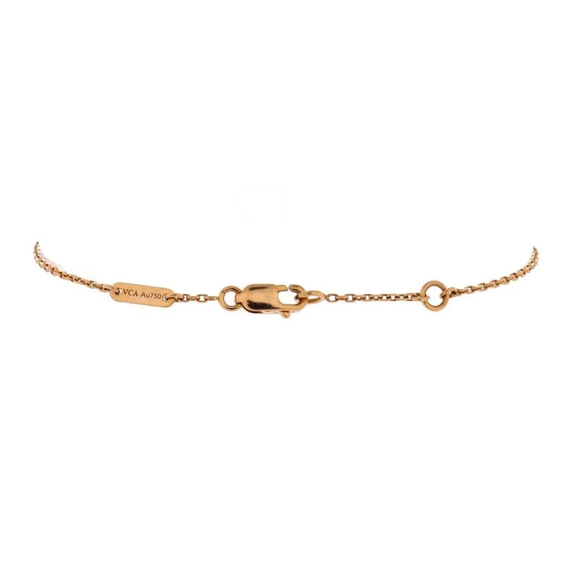 Van Cleef & Arpels Sweet Alhambra Heart Bracelet 18K Rose Gold with Carnelian - 2