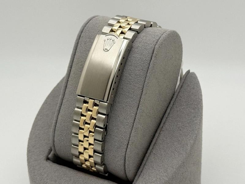 Vintage Rolex Oyster Perpetual Zephyr 6582 34mm Black Dial 14k Yellow Gold Steel - 6
