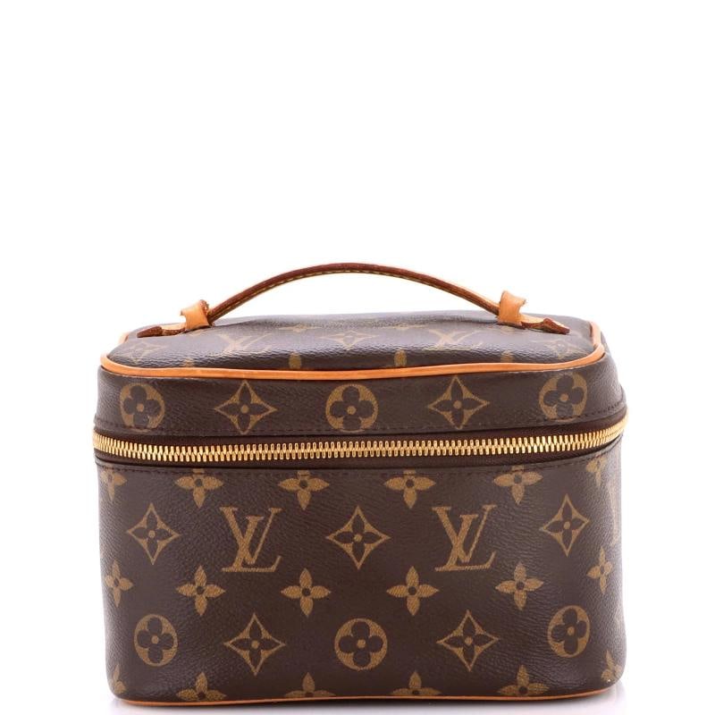 Louis Vuitton Nice Vanity Case Monogram Canvas Mini: Condition: Pre-owned - Fair,Brand: Louis Vuitton,Exterior Material: Canvas Coated,Style: Cosmetic Cases,Exterior Color: Brown,Department: Women,Size: Mini