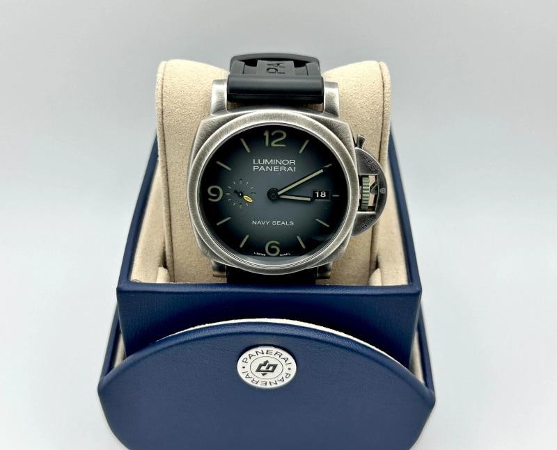 Panerai Luminor Marina Navy Seals PAM01412 PAM 1412 Grey Dial Steel Box Papers - 2