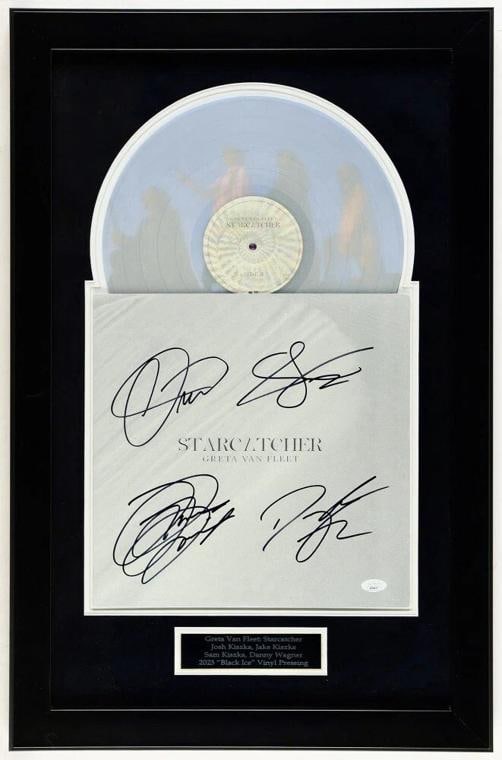 GRETA VAN FLEET Signed Vinyl LP JSA COA STARCATCHER JOSH JAKE SAM KISZKA WAGNER: Industry: Music,Signed: Yes,Autograph Authentication: James Spence (JSA),Object Type: Record,Original/Reproduction: Original,Country of Origin: United States