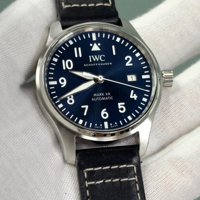 2025 IWC Pilots Watch Mark XX IW328203 Blue Dial Stainless Steel Box Papers - 2