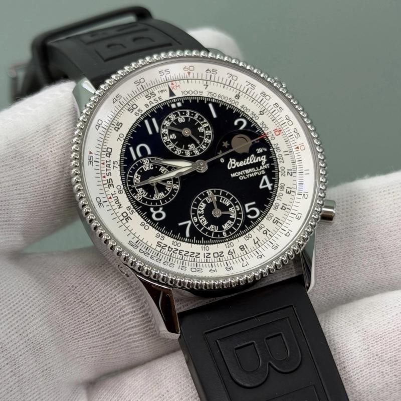 Breitling Montbrillant Olympus A19350 42mm Black Dial Moonphase Stainless Steel - 2