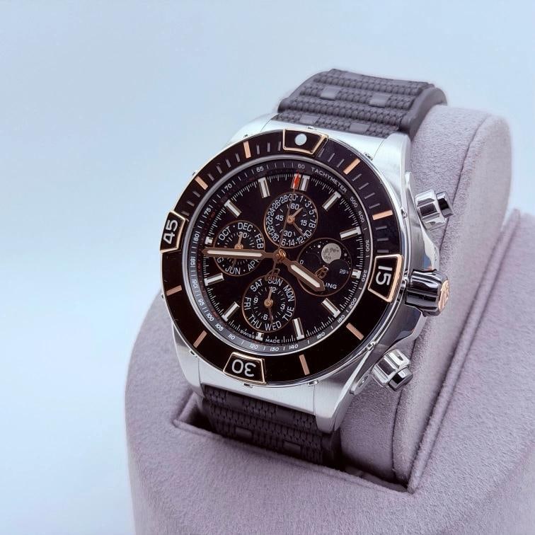 Breitling Super Chronomat Four Year Calendar I19320 44mm Black Dial Box Papers - 2
