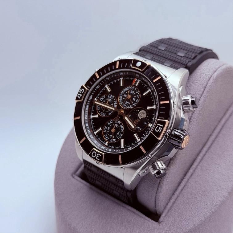 Breitling Super Chronomat Four Year Calendar I19320 44mm Black Dial Box Papers - 5