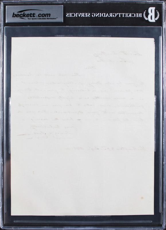 James K. Polk Signed 7.5x9.25 August 1845 Handwritten Letter Auto 9 BAS Slab - 2