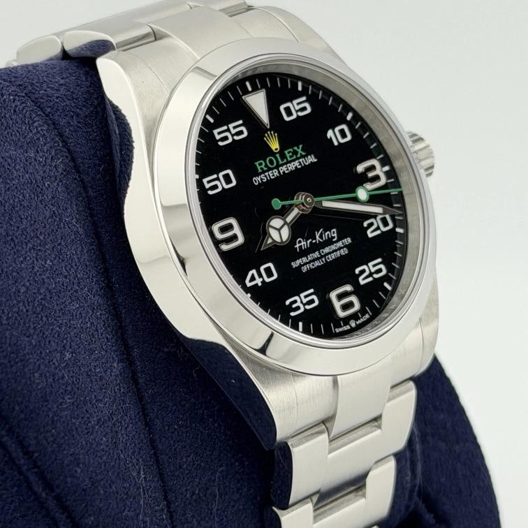 2025 Rolex Air King 126900 40mm Black Dial Stainless Steel Box Papers - 4