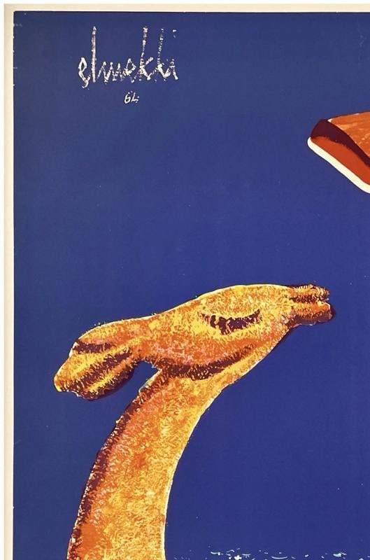Original Vintage Poster TUNISIE Tunisia Travel Tourism North Africa Camel LINEN - 2