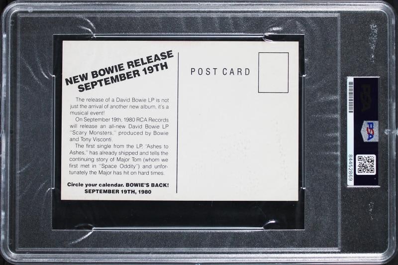 David Bowie "94" Authentic Signed 4x6 Postcard Autographed PSA/DNA Slabbed - 2