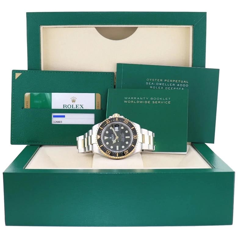 MINT 2019 PAPERS 126603 Rolex Sea-Dweller 43mm Two-Tone Yellow Gold Steel Watch - 7