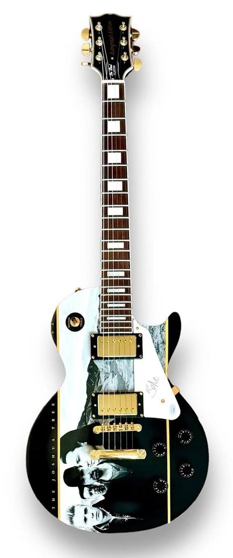 Bono Signed Custom Guitar Graphics JSA COA U2 The Joshua Tree - 2