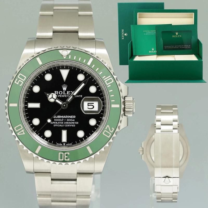2026 NEW PAPERS Rolex 126610LV Submariner 41mm STARBUCKS MK2 Watch Box: Case & Dial Case Material: Rolex Stainless Steel Case Size: 41mm Bezel: Rolex Mark 2 Green Ceramic "Starbucks" Crystal: Rolex Sapphire Dial: Rolex Black with Date Function Movement & Bracelet