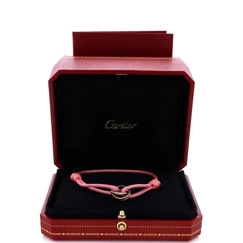 Cartier Trinity On Cord Bracelet Silk Cord with 18K Tricolor Gold - 2