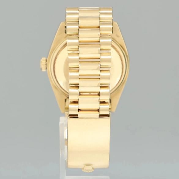 Rolex DateJust 36mm 1601 Yellow Gold President Champagne Pie Pan Stick Watch Box - 5