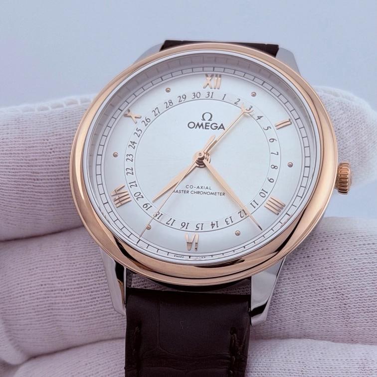 Omega De Ville Prestige 434.23.41.20.02.001 41mm 18k Sedna Gold Steel Box Paper - 2
