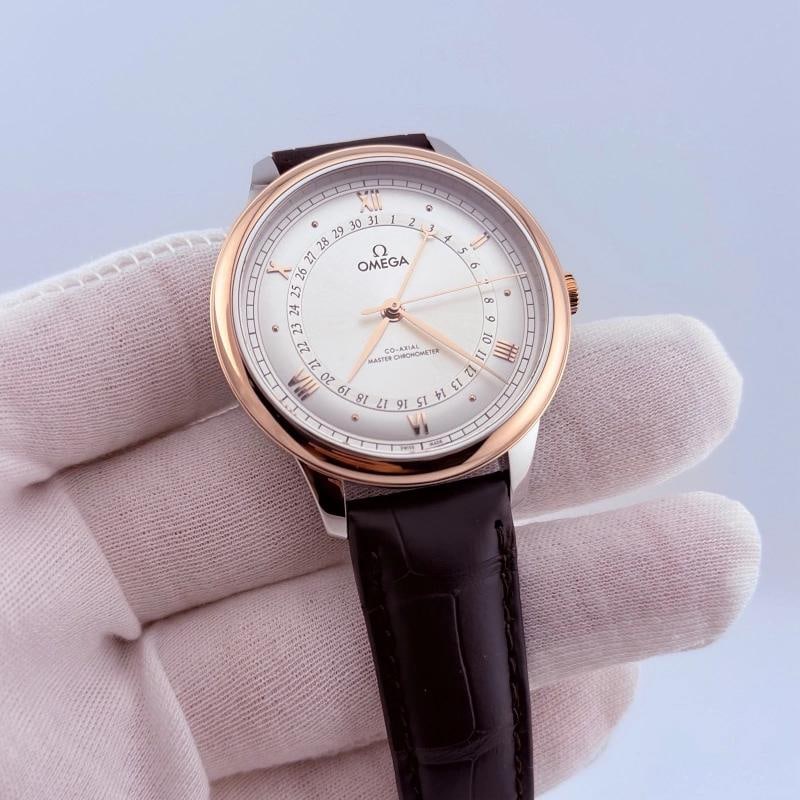 Omega De Ville Prestige 434.23.41.20.02.001 41mm 18k Sedna Gold Steel Box Paper - 4