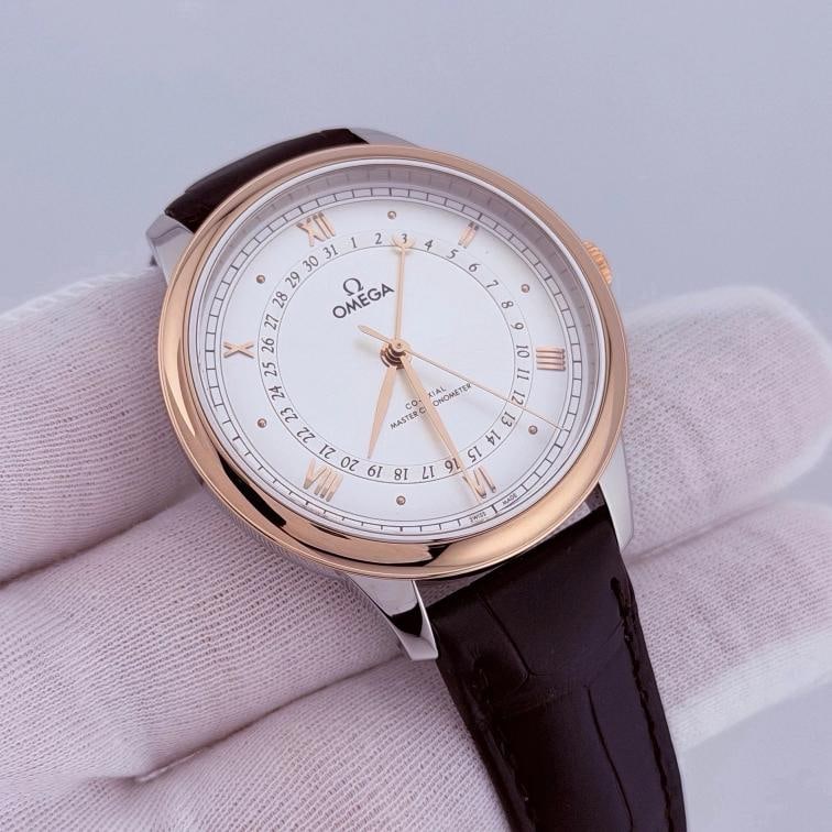 Omega De Ville Prestige 434.23.41.20.02.001 41mm 18k Sedna Gold Steel Box Paper - 6