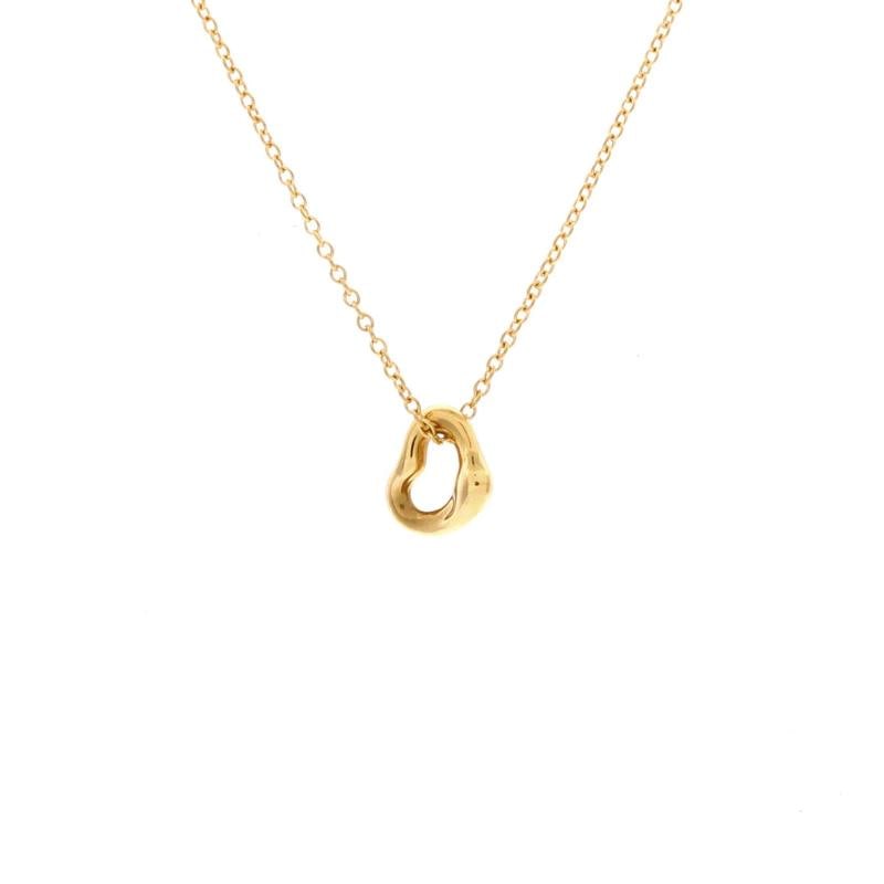 Tiffany & Co. Elsa Peretti Open Heart Pendant Necklace 18K Yellow Gold 7mm: Condition: Pre-owned - Good,Brand: Tiffany & Co.,Main Stone: Unknown,Metal: 18K Yellow Gold,Metal Purity: 18K,Style: Pendant,Type: Necklace,Color: Yellow Gold,Material: 18K Yellow Gold