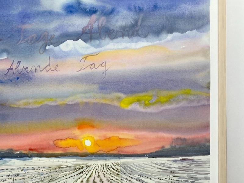 ANSELM KIEFER RARE EXPRESSIONIST LITHOGRAPH PRINT FRAMED LARGE EXHIBITION POSTER - 10