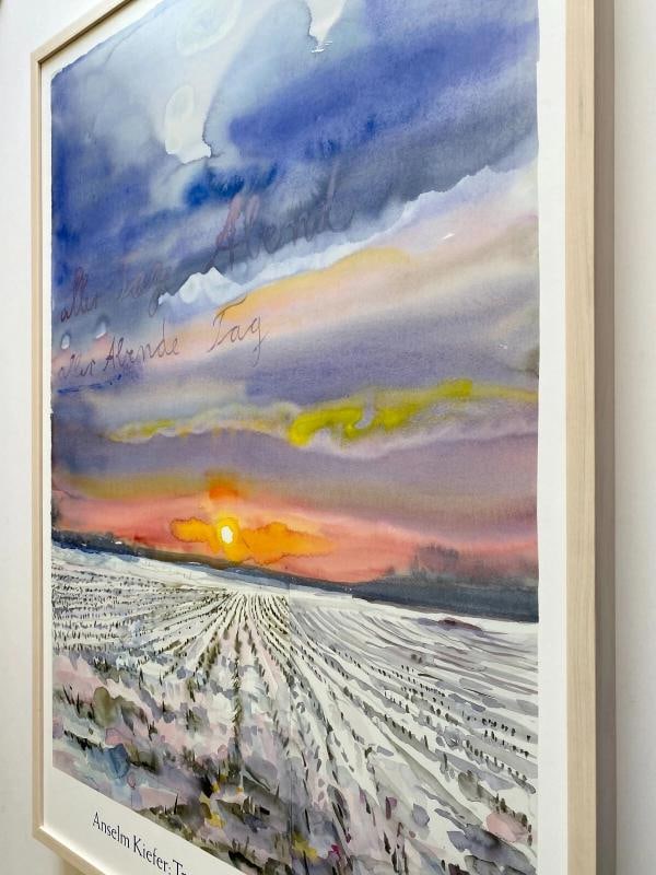 ANSELM KIEFER RARE EXPRESSIONIST LITHOGRAPH PRINT FRAMED LARGE EXHIBITION POSTER - 11
