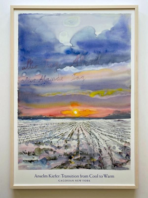 ANSELM KIEFER RARE EXPRESSIONIST LITHOGRAPH PRINT FRAMED LARGE EXHIBITION POSTER: Condition: Used,Artist: Anselm Kiefer,Size: Large,Material: Paper,Framing: Framed,Subject: Famous Paintings/Painters,Type: Poster,Year of Production: 2017,Item Height: 40",Theme: Art, Exhibitions,Styl