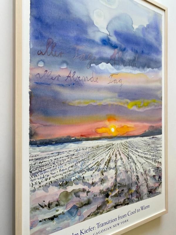 ANSELM KIEFER RARE EXPRESSIONIST LITHOGRAPH PRINT FRAMED LARGE EXHIBITION POSTER - 6