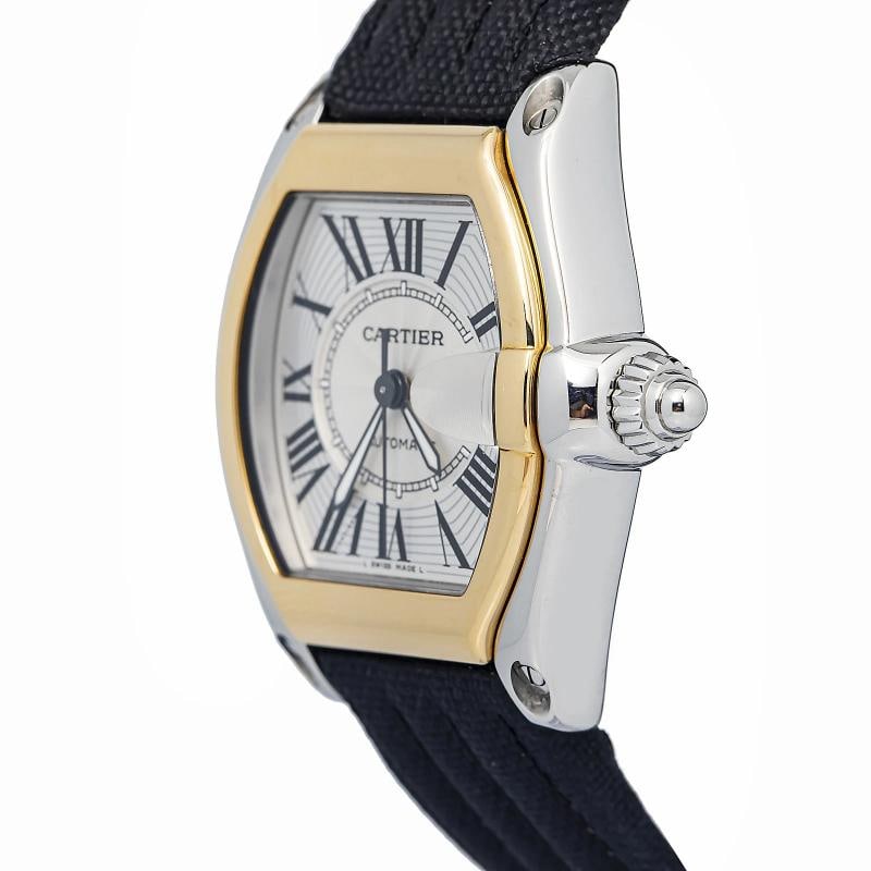 Cartier Roadster W62031Y4 18K YG Two Tone auto Silver Dial Unisex Watch 38mm - 3