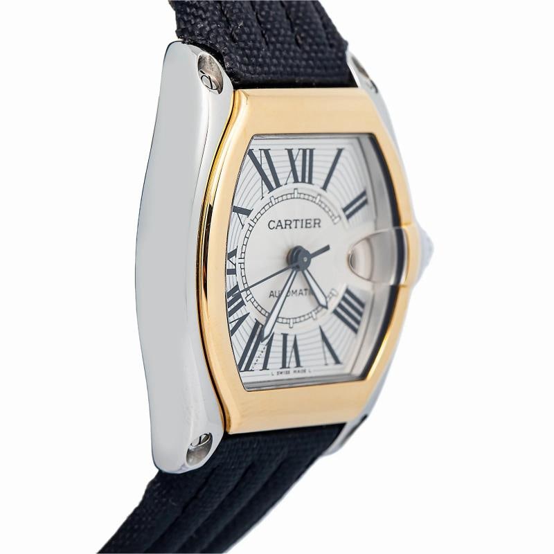 Cartier Roadster W62031Y4 18K YG Two Tone auto Silver Dial Unisex Watch 38mm - 4