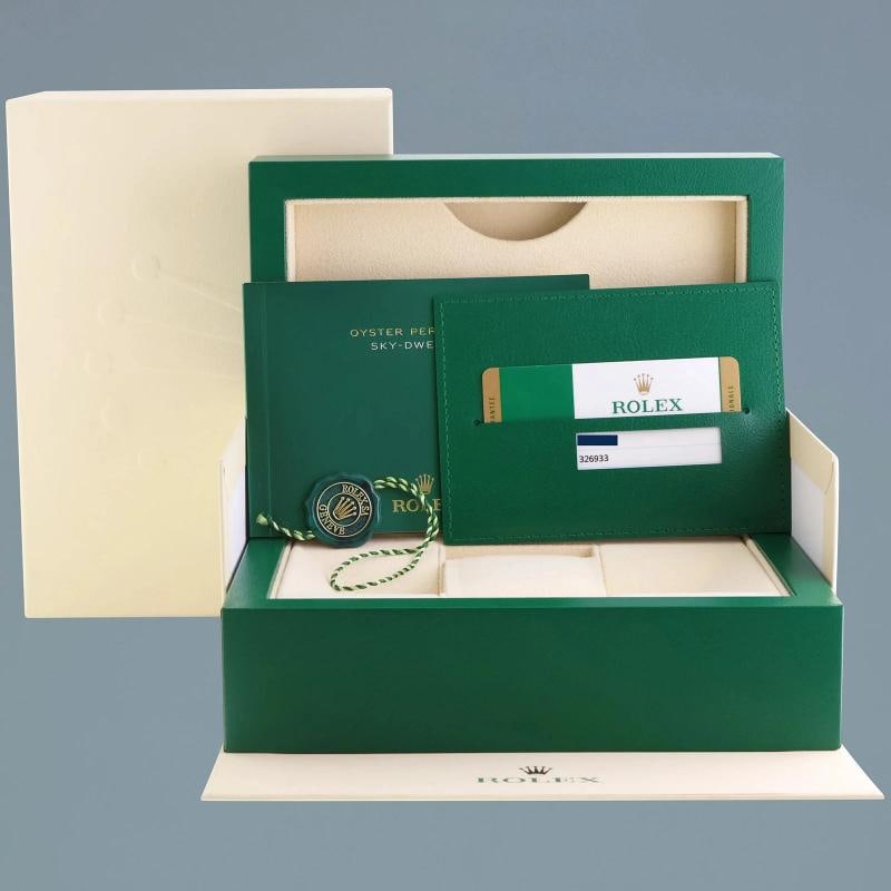MINT Papers Rolex Sky-Dweller 326933 Two Tone Gold Steel White 42mm Oyster Watch - 7