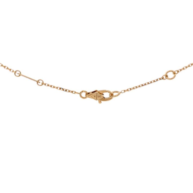 Van Cleef & Arpels Frivole Pendant Necklace 18K Yellow Gold and Diamond Mini - 4