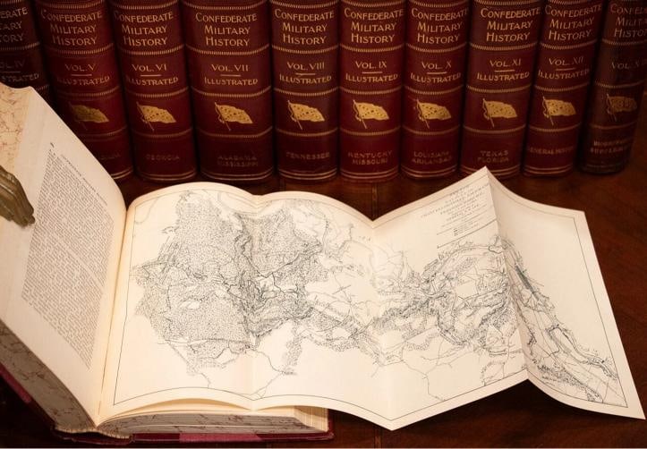 1899 Confederate Military History 1st Edition Fine Leather Bindings Foldout Maps - 10