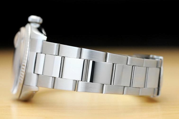 ROLEX MENS DATEJUST 16014 QUICKSET 18K WHITE GOLD STAINLESS STEEL BLUE WATCH - 5